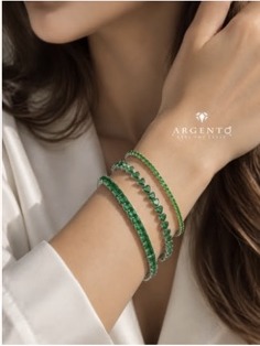Green tennis bracelets