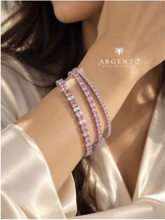 Pink tennis bracelets